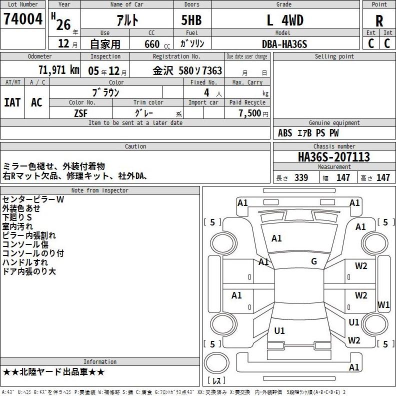 Auction Sheet